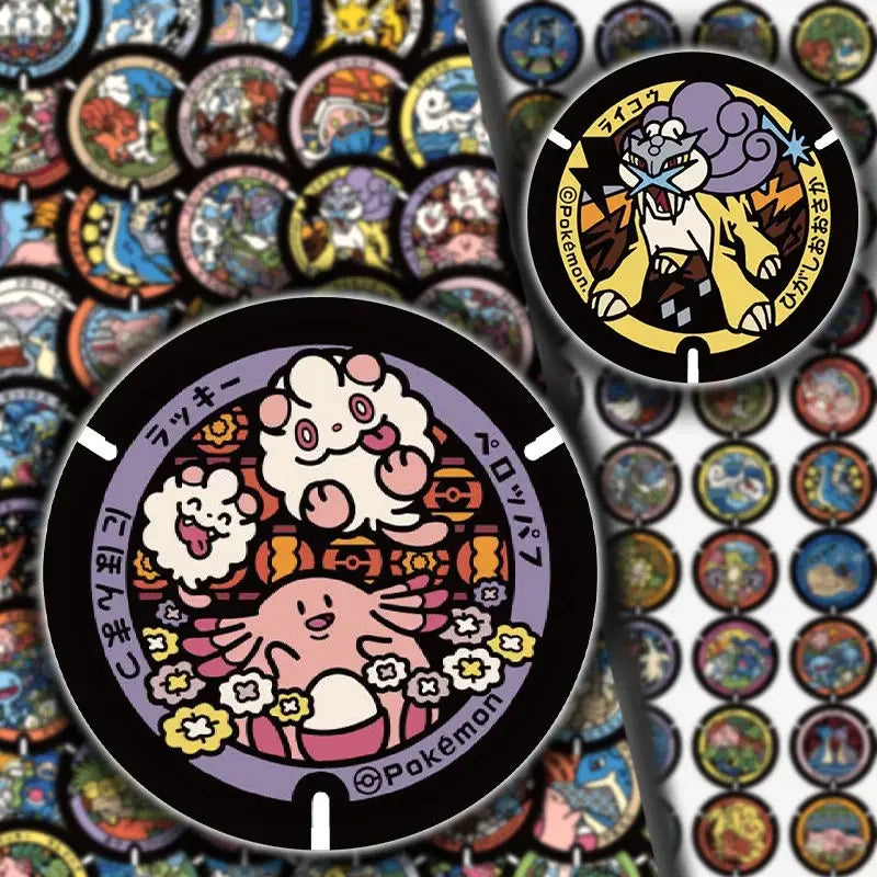 108pcs Kawaii Pikachu Pokemon Stickers Cute Eevee Cartoon Anime Decals Laptop Scrapbook Phone Classic Sticker Kids Toy