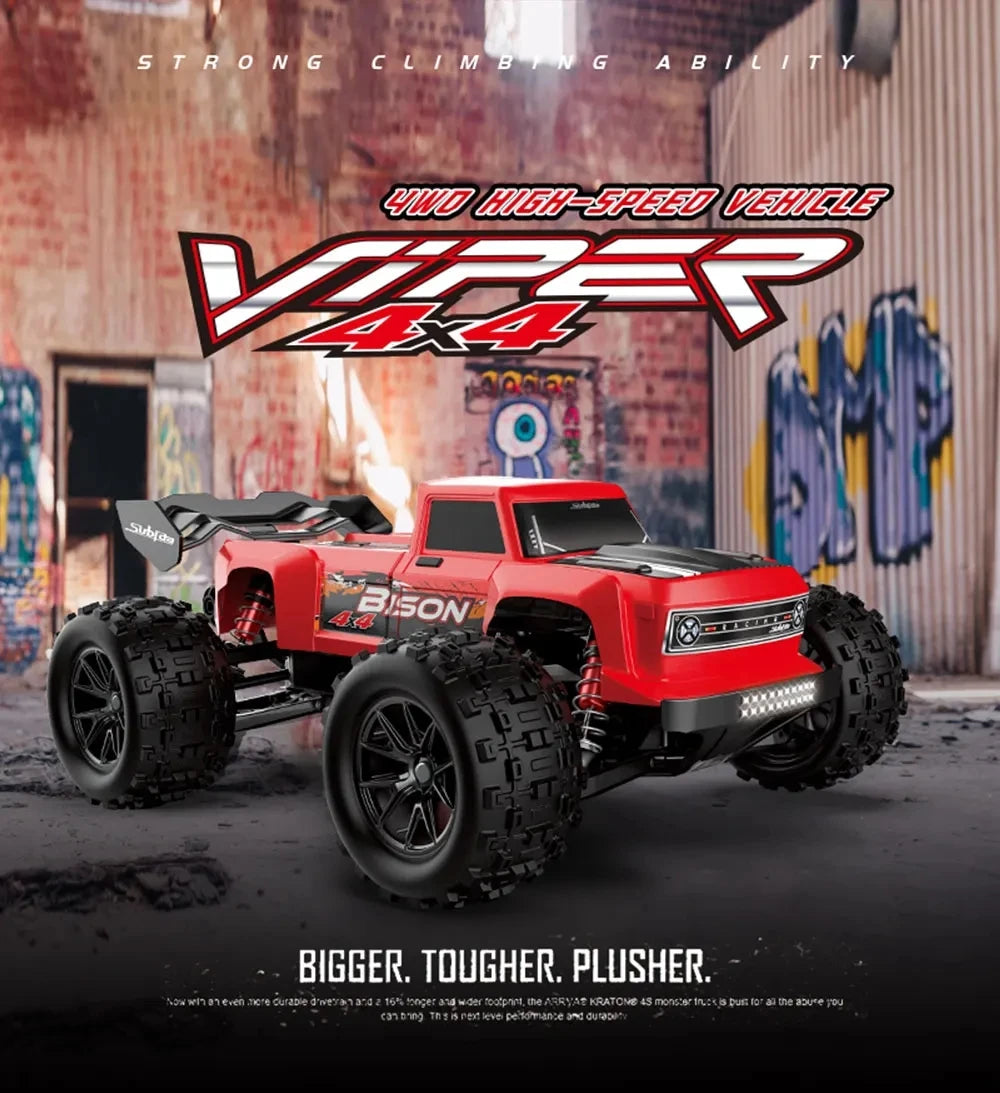 50KM/H RC Car With LED Lights 2.4G Radio Remote Control Cars Buggy Off-Road Control Trucks Boys Toy for Children VS WLtoy 144001