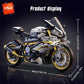 KAVOWORLD 1:5 Motorcycle Desktop Ornament Building Blocks Set 2045PCS Technic Motorbike Model Kit Sport Bike Bricks Boy Toy Gift