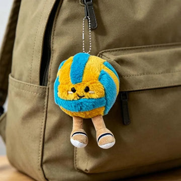 Soft Plush Cartoon Volleyball Toy, Fun Sports-Themed Keychain And Bag Decor for Fun Accessories
