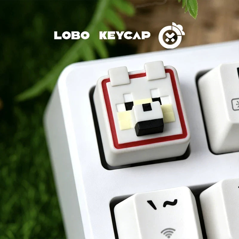 Square Shape My World Series Pixel Style Personalized Mechanical Keyboard Diy Decoration Keycap Game Periphery Custom Edition