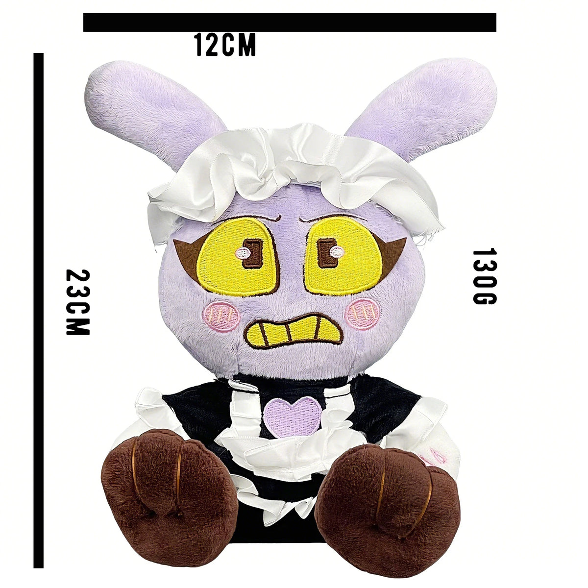2026 New Cute Purple Maid Bunny Plush Toy Soft Stuffed Cartoon Rabbit Kawaii Plushie Kids Birthday Gift Room Decor Party Favor