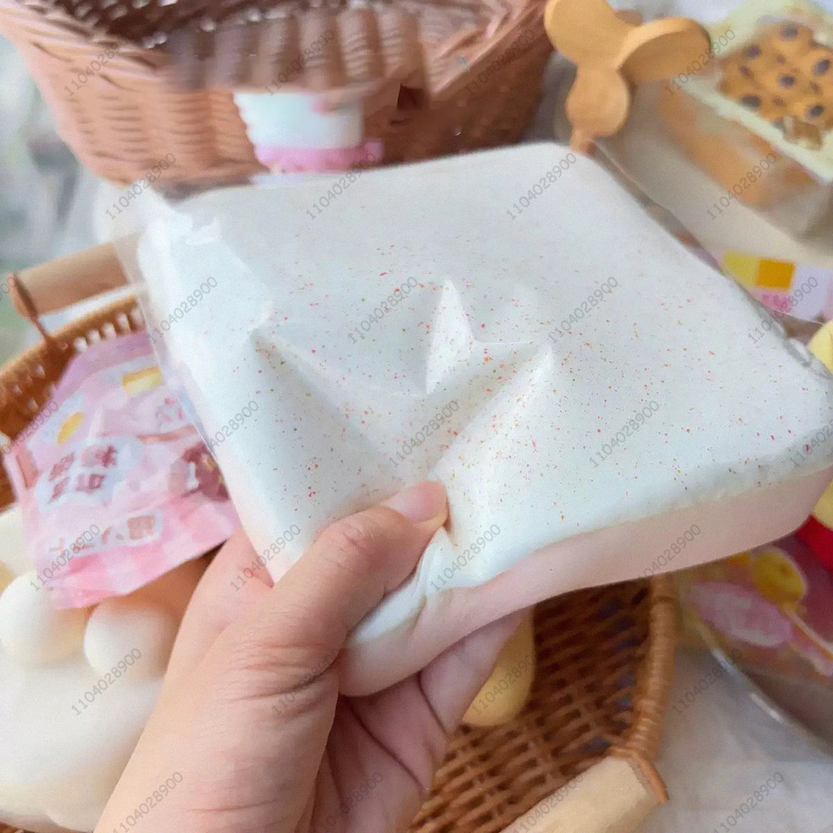 Sticky Toast Squishy Slow Rising Marshmallow Toast Mint Chocolate Bread Soft Tender Bread Squeeze Toy Stress Release Hand Relax