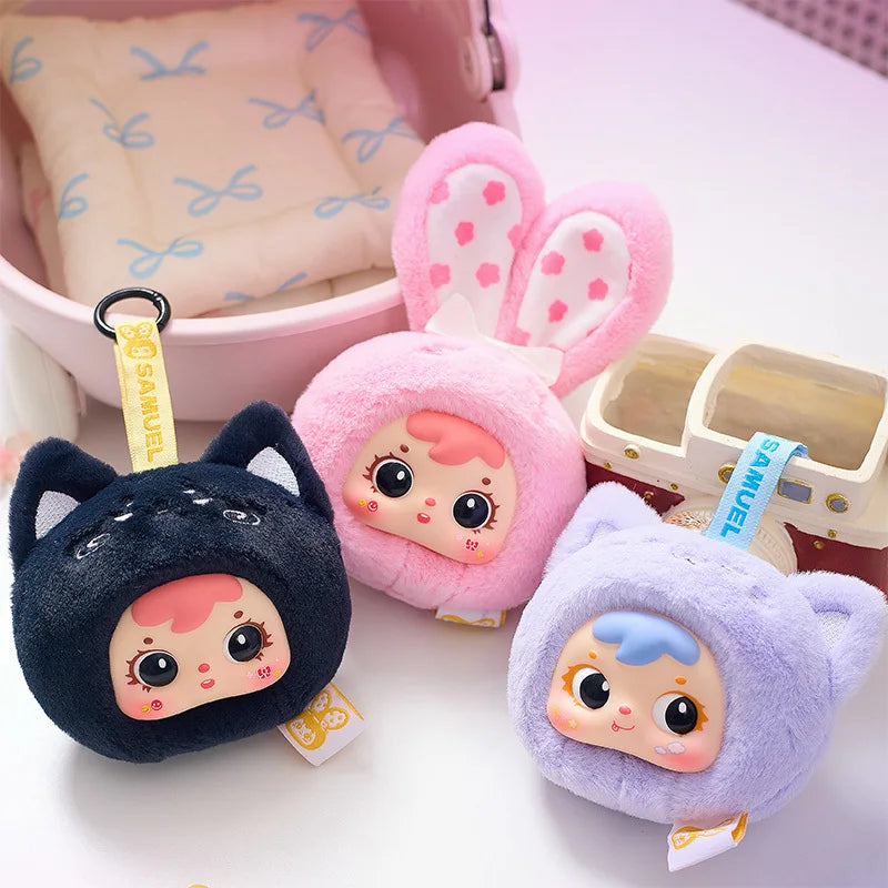 Samuel Mini Small Animal Blind Box Series Can Replace Doll Face Animal Doll Car Interior Pendant Decoration Mystery Box Fun Gift
