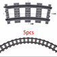 City Train Station Platform Traffic Light Cave Flyover Tracks Straight Curved Rails Building Block Bricks Technican Creative Toy
