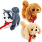 18CM Electric Simulation Puppy Plush Toys Interactive Dog Robot  Walking Barking Tail Wagging Toy for Kids Birthday Xmas Gift