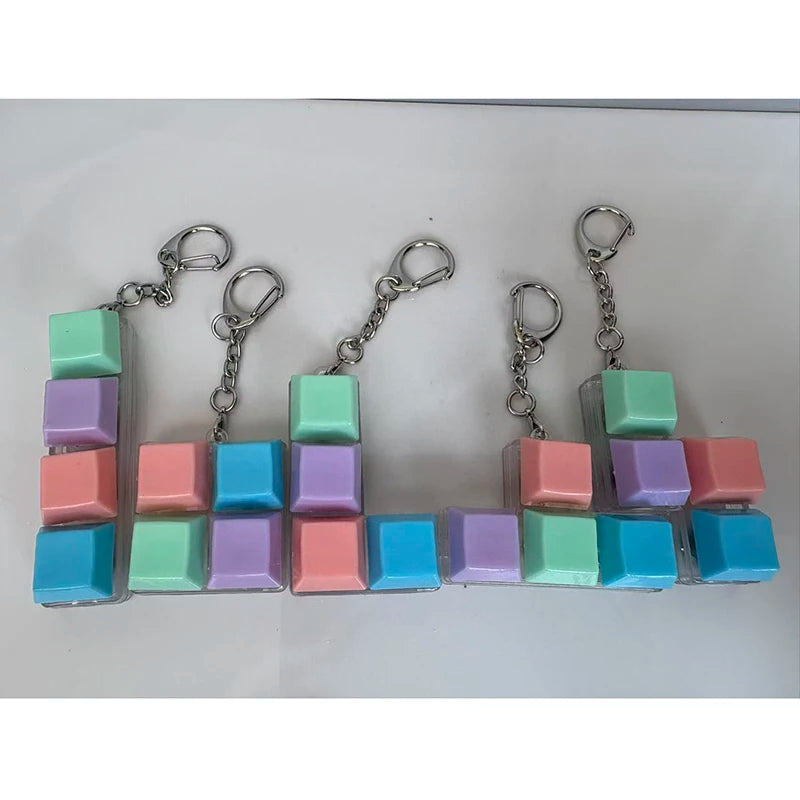 KeychainToy Press Stress Relief Fidget Button Key Caps Key Ring Keyboard Keychain Adult Stress Reduction Toys Finger Party Gift