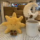 Adorable Smile Face White Moon Yellow Sun Plushie Stuffed Cute Cartoon Weather Plush Toy for Kid Bedroom Decor Sofa Throw Pillow