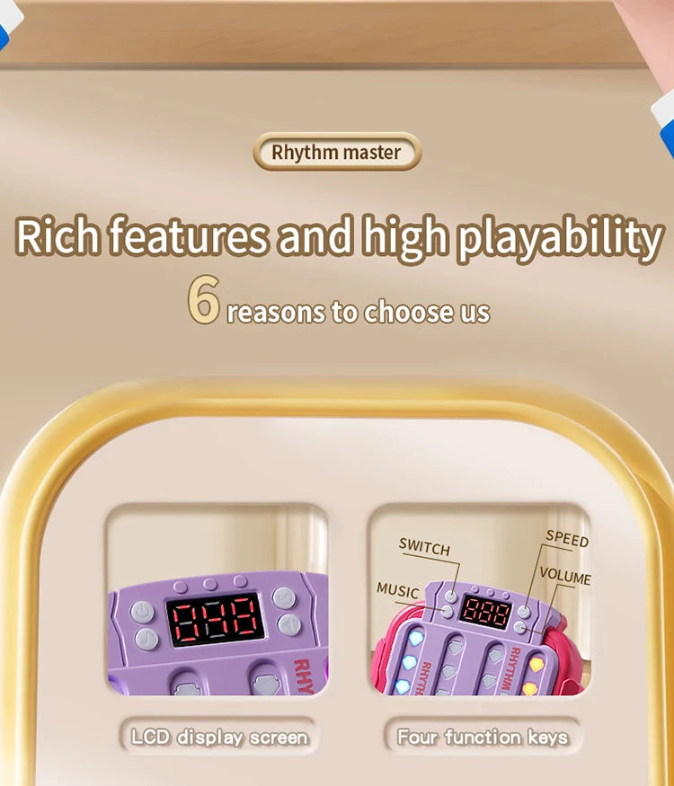 Music Rhythm Press Puzzle Toy Decompression Concentration Training Game Safe Fidget Toy for Kids Boys Girls Birthday Gift