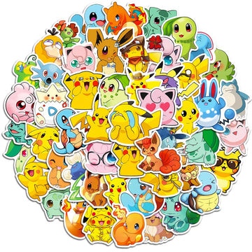 10/30/50pcs Cute Pokemon Anime Graffiti Stickers Pikachu Jigglypuff Sticker DIY Phone Bike Laptop Suitcase Funny Cartoon Sticker