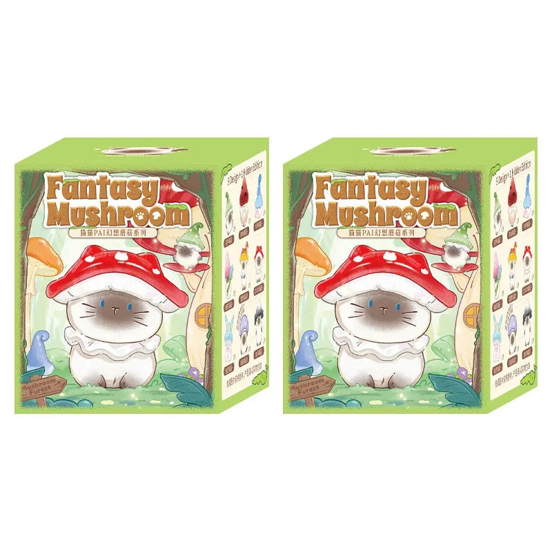 Genuine Cat PAI Fantasy Mushroom Series Blind Box Desktop Ornaments For Friends' Birthday Christmas Gifts