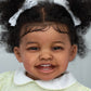 NPK 24inch Mila Dark Brown Skin Reborn Toddler Girl Doll Happy Baby Rooted Hair High Quality Collectible Art Doll