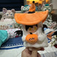 Cute 10cm Halloween Ghost Witch Hat Outfit with Pumpkin Prop for Cotton Plush Stuffed Dolls Adorable Doll Clothes