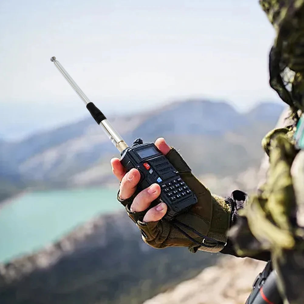 27MHz CB Radio Telescopic Antenna SMA Female 23cm-130cm Telescopic CB Antenna 2.15dB High Gain for CB Handheld/Portable Radio