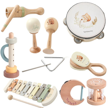 Montessori Musical Instruments Baby Toys | Drum & Xylophone for 0–12 Months