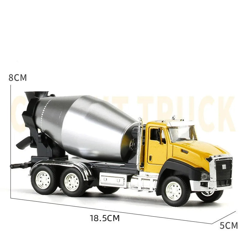 1:50 Alloy Truck Model Engineering Vehicle Excavator Bulldozer Head Dumper Truck Crane Tanker Toys For Children's Gifts