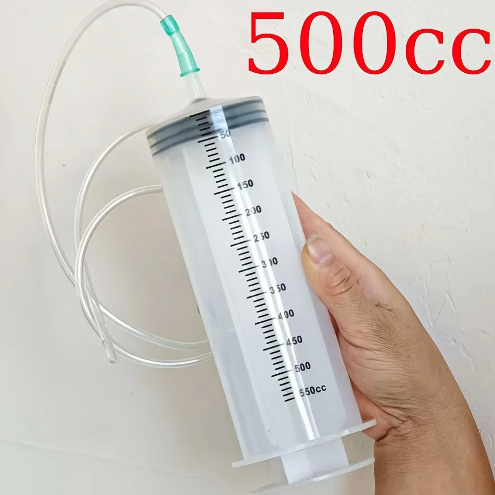 Large Capacity Plastic Oil Extractor Syringe 100-1000ml Multi-use for Car Oil Lab Glue Pet Veterinary Watering