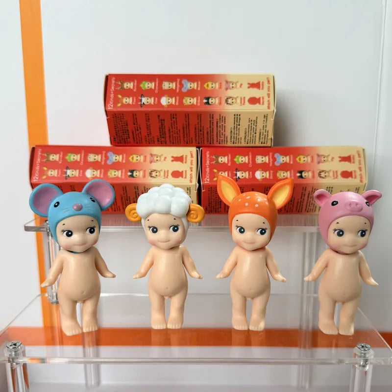 Mini Angel Blind Box Toy – Animal Standing Series (Vol. 2): Cute Figurines for Desktop Decoration – Birthday or Christmas Gift