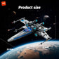 KAVOWORLD X-Wing Space Fighter Jet Building Blocks Toys Set with Pilot High-Technical Linked Wing Transformable Aircraft Model with LED Lights Retractable Landing Gear Spaceship Toy for Adults Birthday Christmas Gift for Spac