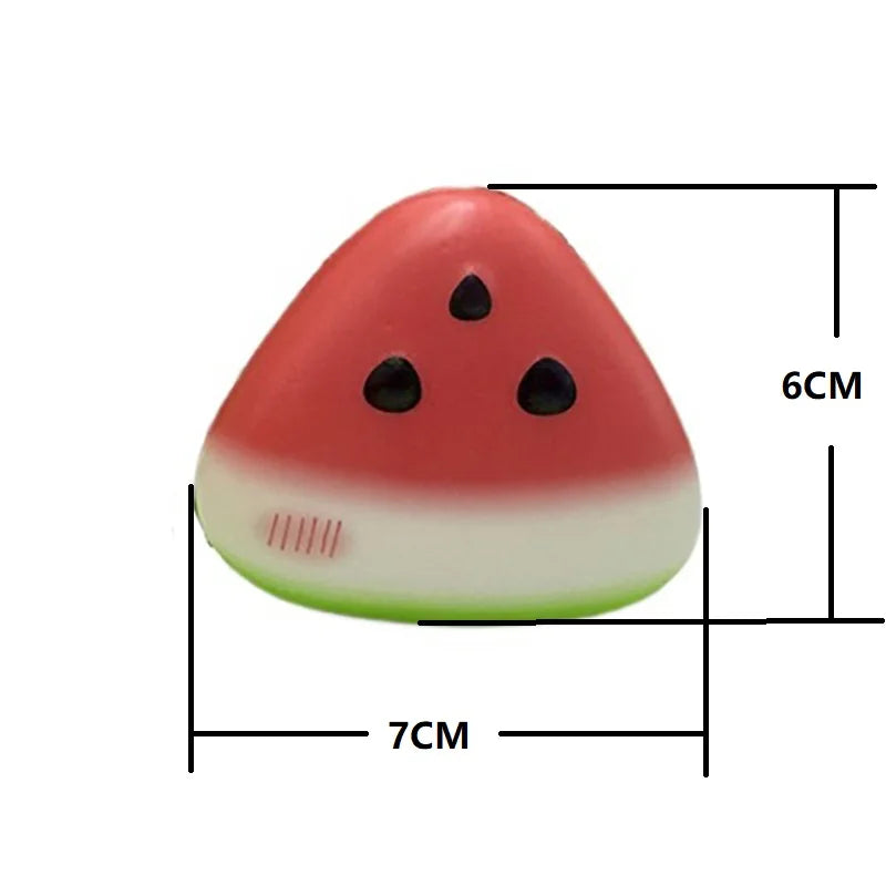 Cute Watermelon Squishy Fidget Adult Slow Rebound Decompression Toy Anti-Stress Slow Rising Fruit Soft Stress Relief Squeeze Toy