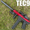 2026 New Product Tec9 Toy Gun with Infrared Flashlight, Red Dot Accessories, Manual and Electric Integrated, Three Colors Available, New Year Gift for Boys, Hot-Selling 7.4V Charging Set