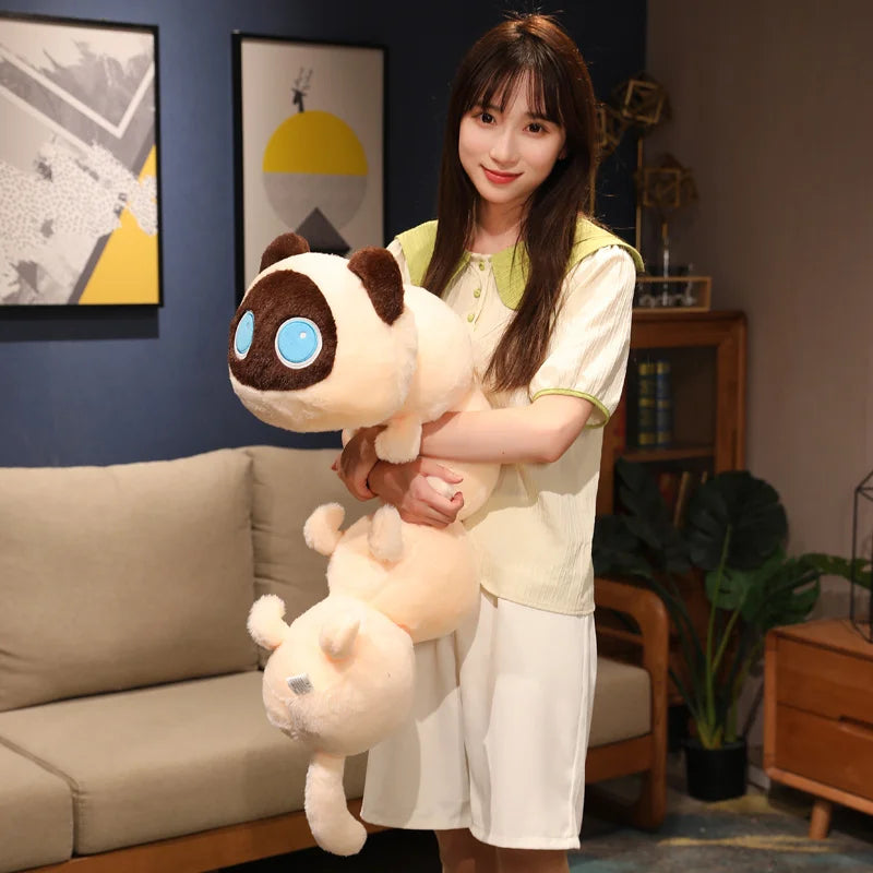 Giant Cute Soft Cat Plush Sleep Long Pillow Cushion Kawaii Black Cat Soft Plush Toys Gift