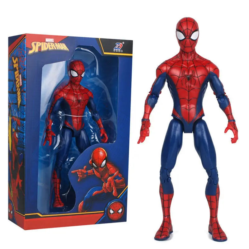 8pcs 18CM Avengers Collection Iron Man Spider Man Thanos Spider Captain Thor Hulk Transfiguration Action Decoration Toy Gift