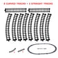 5cm Wide Rail Track Expansion Pack for Railway King Classical City Train Flexible Track Straight Curved Rails Building Block Toy