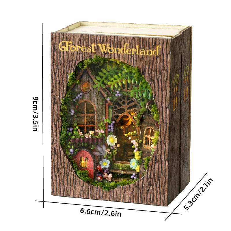 3D Wooden Puzzle Miniature Doll House Assembly Building Model Room Bedroom Decoration With Furniture Lighting Dollhouse Gifts