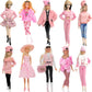 NK 1/6 Doll Princess Hot Sell Fashion Doll Dress Pink Suit For 11.5 Inch Doll Clothes Hat For 29CM Dolls Accessories Gift Toy JJ