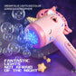 Bubble Machine Bubble Toy with Lights, Summer Outdoor Party Gift, Bubble Wand, Suitable for Young Kids, Unicorn Magic Wand