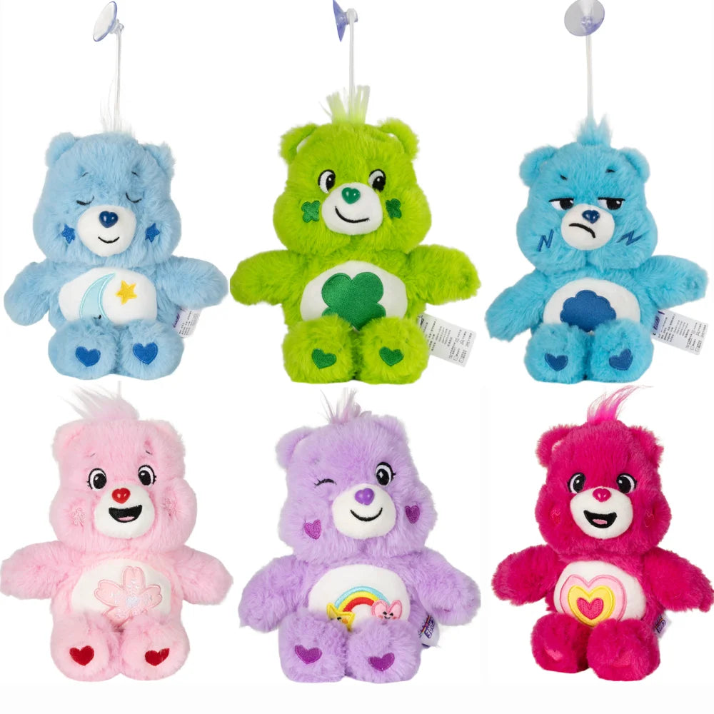 Care Bears 20cm Unicorn Hood Plush Suction Cup Ornament Wall Car Mirror Hanging Decor Cute Kawaii Stuffed Bear Toy Gift for Kids