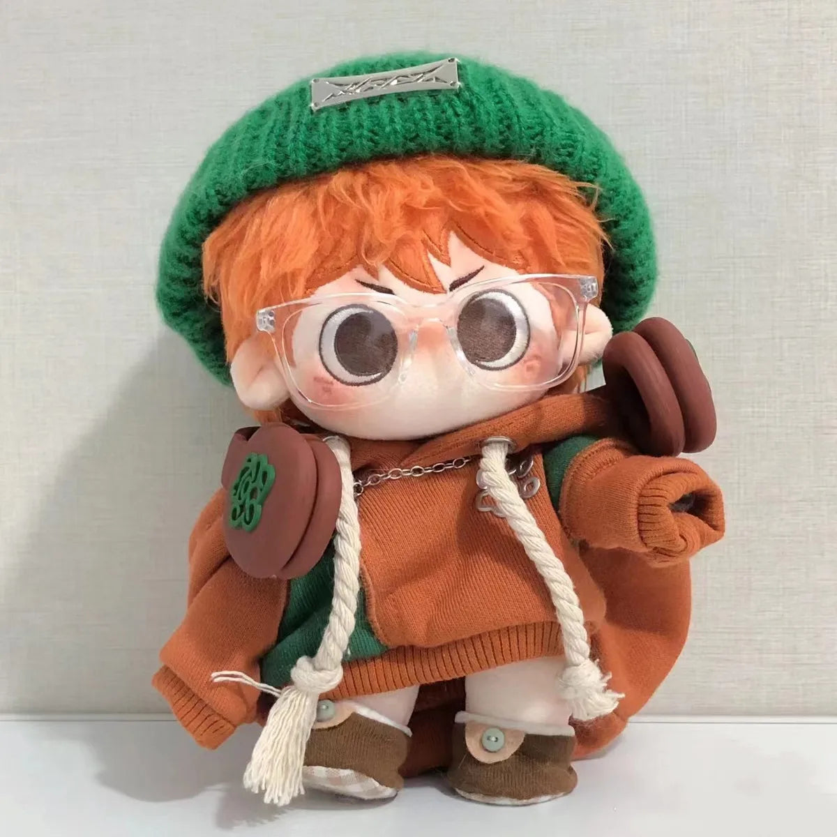 Stuffed 20cm Cotton Doll Dress-up Clothing Handsome Sports Hoodies Sets Black Purple Red Hooded Sweatershirts Gift Toys for Kids