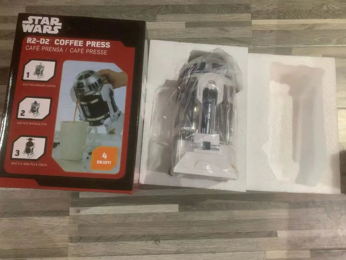 Star Wars R2-d2 960ml Moka Hand Coffee Maker Cartoon Robot Office Home Manual Thermal Stainless Steel Pressing Mini Coffee Pot