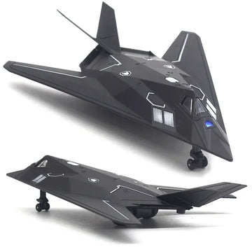 American Nighthawk F-117A Stealth Combat Aircraft Model Simulation Alloy Aircraft Children's Toy Fighter Model Wall Ornament