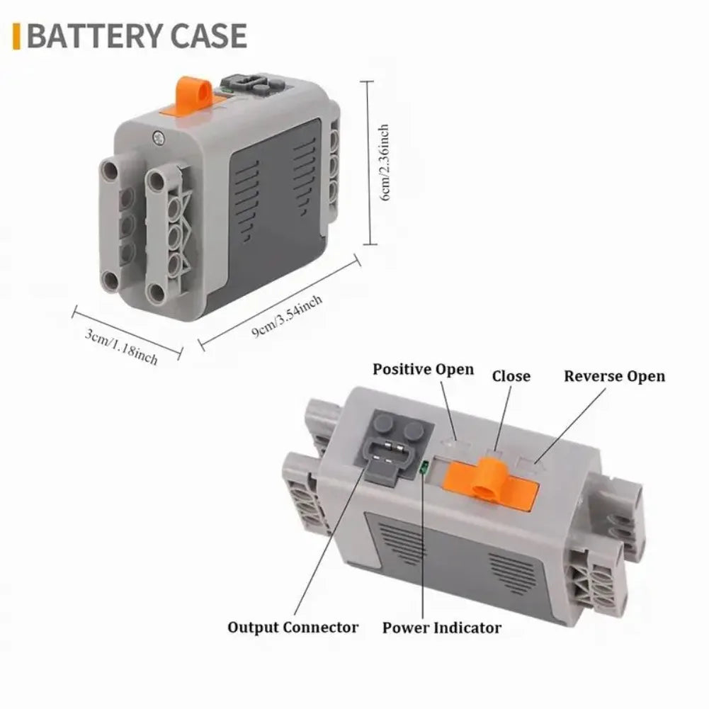 MOC Rechargeable AA /AAA Battery Box Multi-function Power Group Tool Car Train Motor Speed Adjust Control for Building Blocks