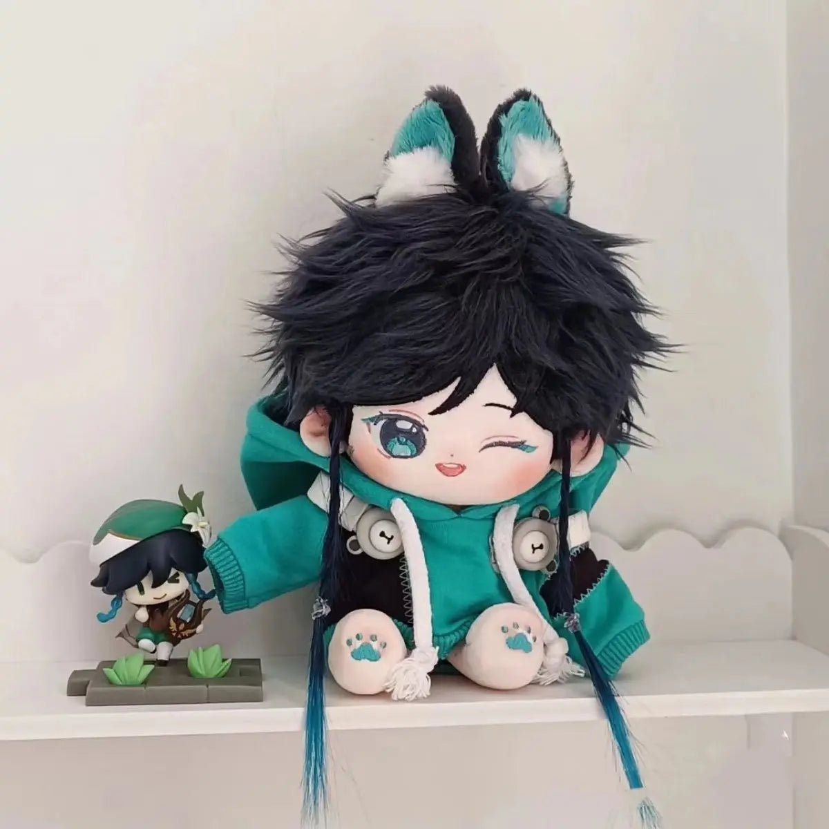 Stuffed 20cm Cotton Doll Dress-up Clothing Handsome Sports Hoodies Sets Black Purple Red Hooded Sweatershirts Gift Toys for Kids