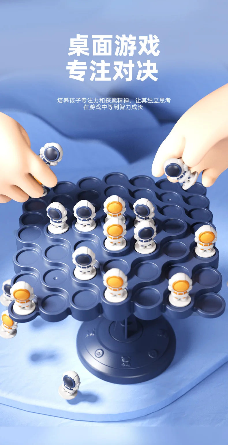 Kids Balance Tree Board Game Astronauts Frog Balance Board Tabletop Party Funny Parent-Child Interactive Game Building Block Toy