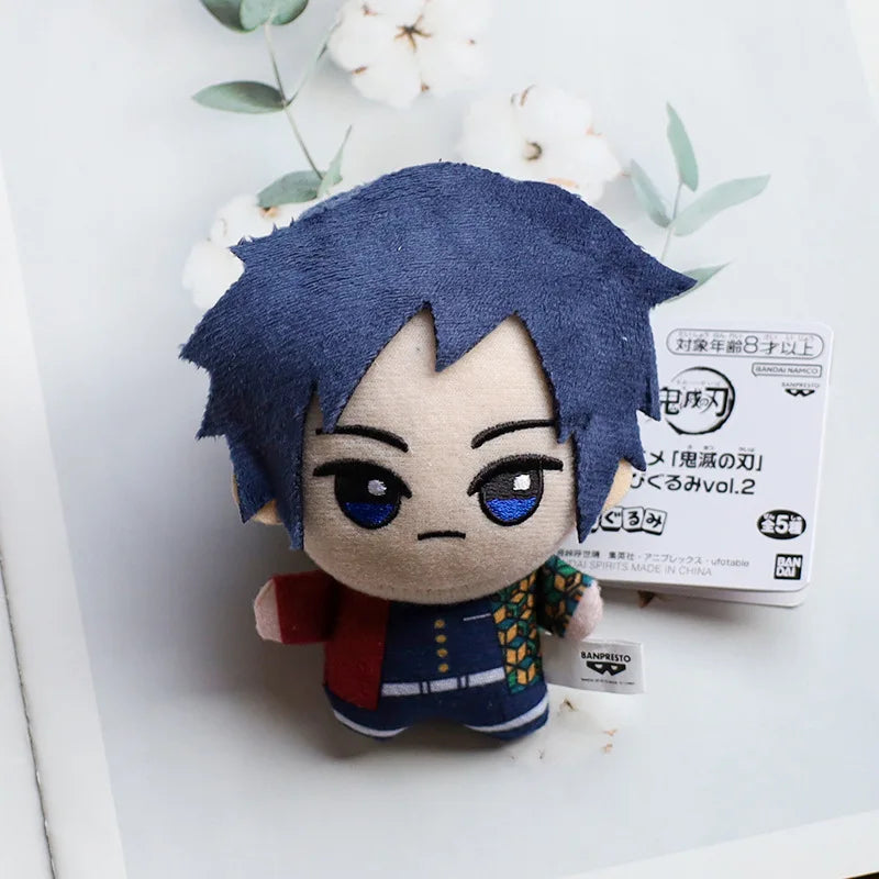 12cm Anime Demon Slayer Surrounding Plush Toys, Keychain Figurines, and Small Plush Dolls