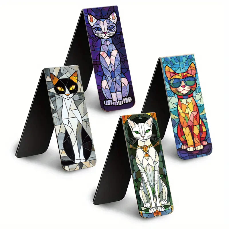5pcs Simple And Fun Cat Paw Magnetic Bookmarks Reading Items Page Holder Stationery Office Supplies Book For Pages Books Readers