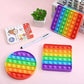 Fidget Push Bubble Silicone Sensory Stress Relief Toys ADHD Anxiety Kids Party Favors Stocking Stuffers Gifts Classroom Prizes