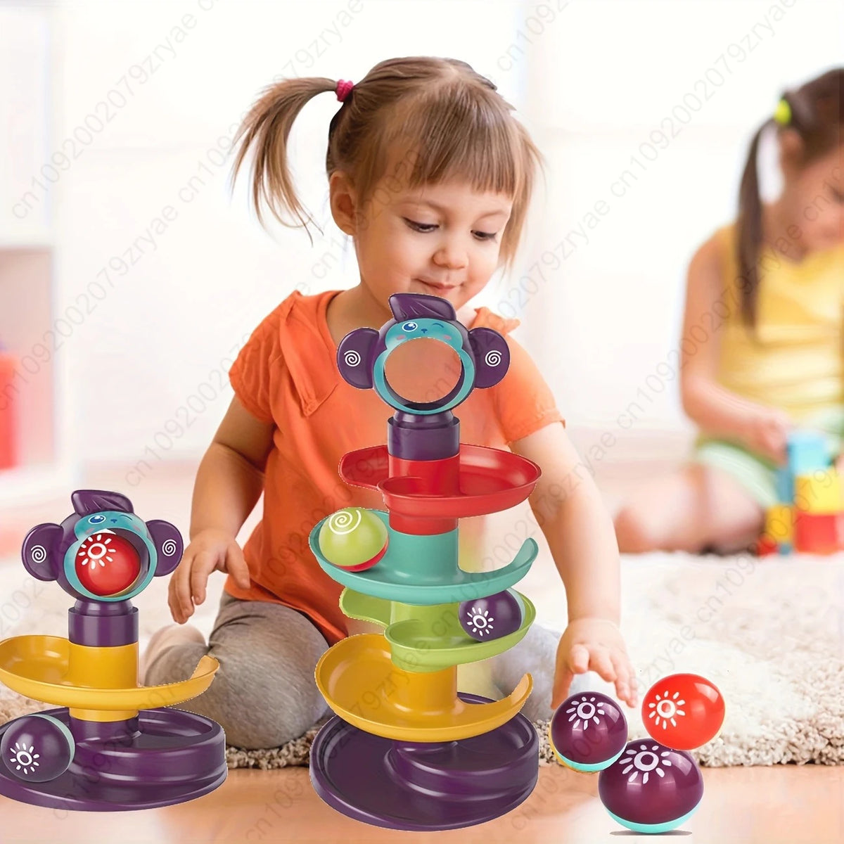 A Fun And Educational Ball Track Tower, a Rolling Ball Early Learning Toy, Spinning Balls,Great Gifts for Holidays And Birthdays