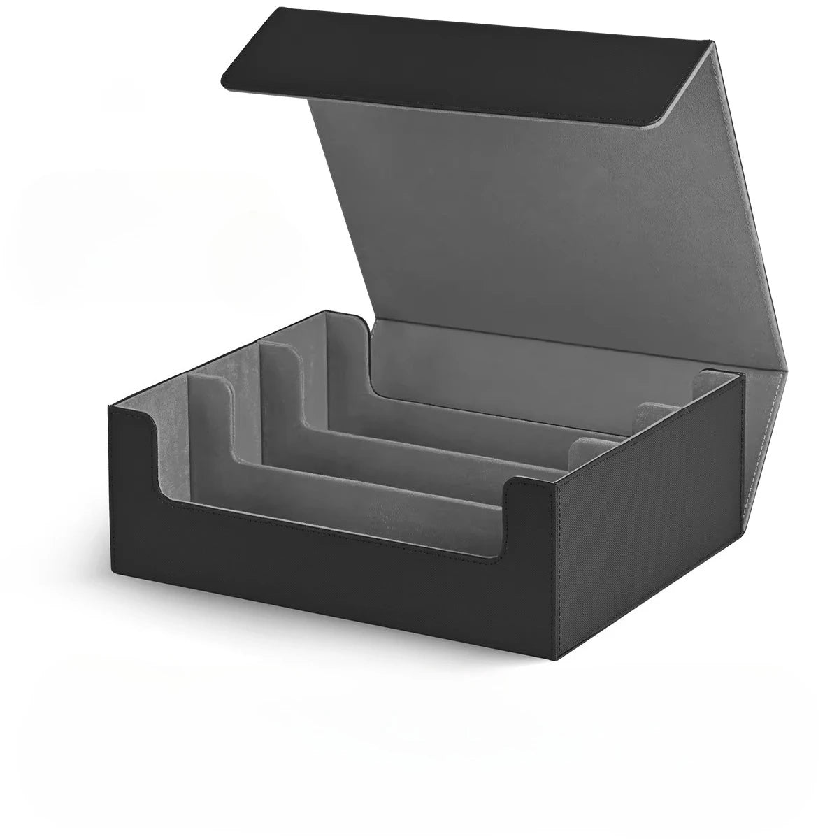 Kabinka Card Box Deck Box for MTG, Trading Card Storage Boxes for 1800+ Cards, Leather Deck Case, Deck Box for TCG Magic the Gathering Cards - Black