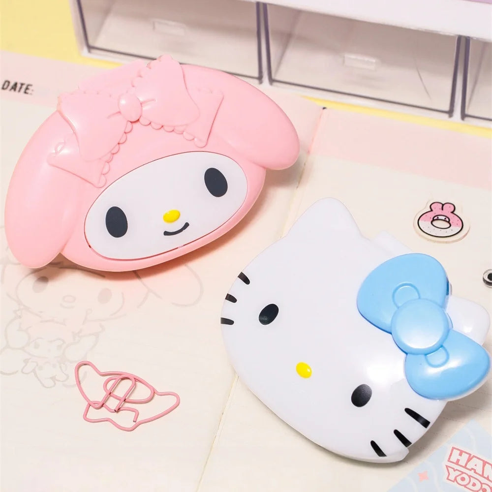 Genuine Sanrio Hello Kitty My Melody 4 Grid Portable Pill Box Travel Medicine Organizer Pill Case for Vitamin Tablet Storage