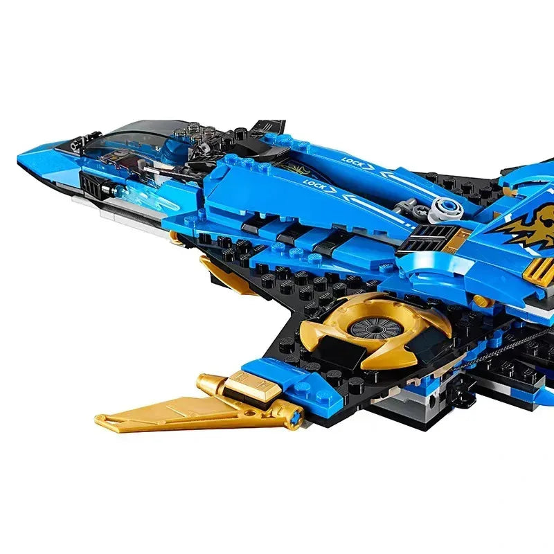 Compatible Sets Series Building Blocks Jay Storm Fighter Element Spaceship Flying Machine Children's Assembling Gifts 70668
