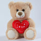 25CM Cute Heart Bear Dog Plush Toys Red Heart Print Love Creative Animal Stuffed Doll For Lovers Valentine's Day Gifts