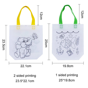 DIY Graffiti Bags with Coloring Marker Painting Non-Woven Gift Bags For Kids Arts Crafts Color Filling Drawing Toys For Boy Girl