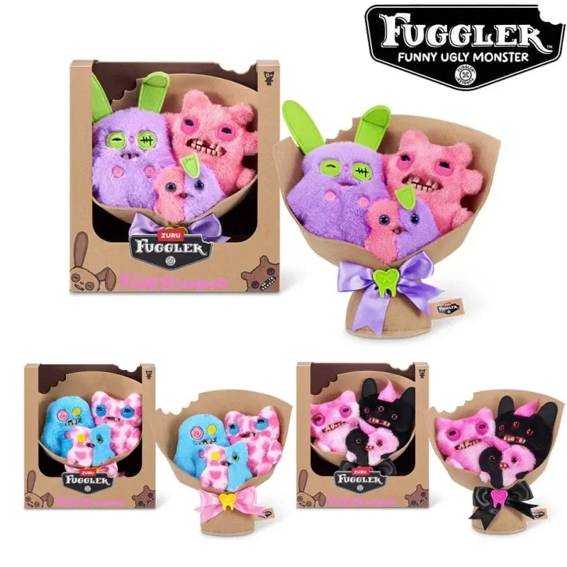 Fuggler Bouquets Series Set Funny Genuine Ugly Monster Doll Cute Plush Collectors Toy Girl's Birthday Surprise Mother's Day Gift