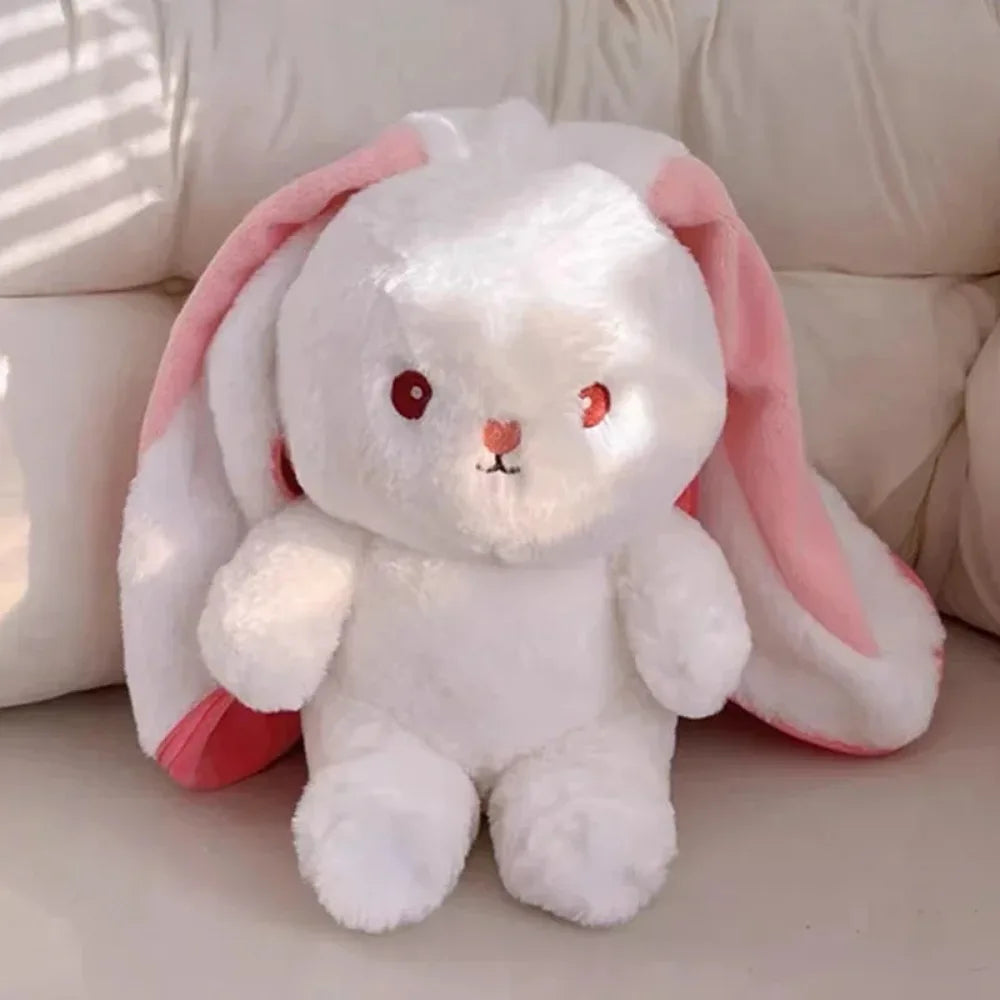 HOT Cute Strawberry Carrot Rabbit Plush Toy Stuffed Creative Into Fruit Transform Baby Cuddly Bunny Doll for Kid Birthday Gift