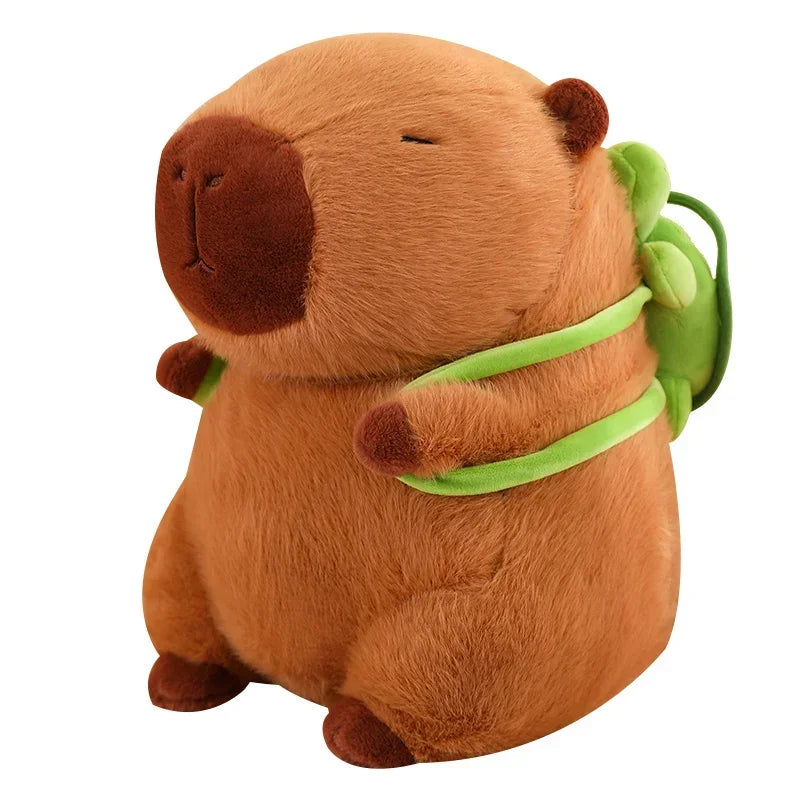 Cute Capybara Plush Toy Stuffed Animals Capibara with Turtle Backpack Kapibala Soft Doll Toys Birthday Christmas Gift